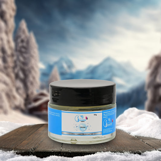 SAUNDRIK Brightening Day & Night Cream with SPF 30 | Anti-Aging, Wrinkle-Resistant Formula | Infused with Apricot, Cucumber & Glycolic Acid | Gel-Like Texture | Reduces Spots, Evens Tone, Glowing Skin | 50g