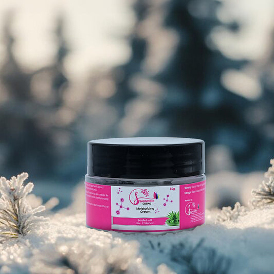 Saundrik Cosmo Moisturizing Cream Enriched with Aloe & Vitamin E 50 gm, for Face, Hand & Body, Non-Greasy Cream with Vitamin E & Jojoba Oil for Instant Hydration 50g